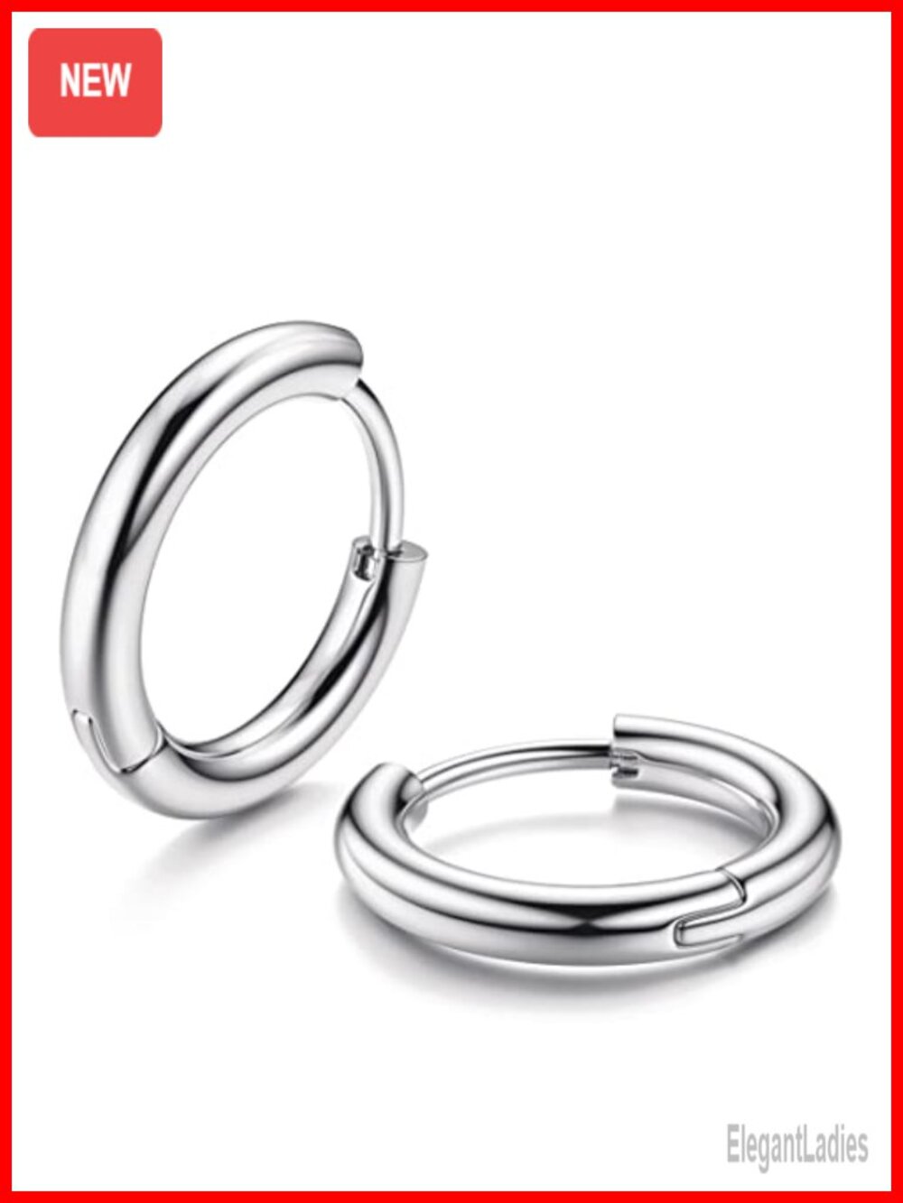 Titanium Hoop Earrings Hypoallergenic Hinged Sleeper Cartilage